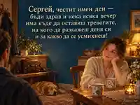 Имен ден на Сергей — топъл вечерен поздрав у дома