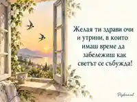 Световен ден на зрението – утро с лястовици и пожелание за здрави очи