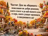 Честит Ден на общината – есенно българско село с мост и уютен площад