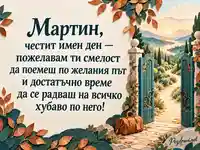 Имен ден на Мартин – отворена порта към слънчев път