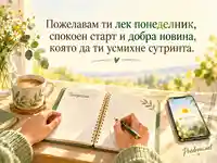 Лек понеделник с кафе, планер и добра новина