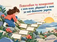 Понеделник с ясен план, увереност и сили за важните задачи