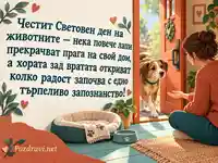 Световен ден на животните — куче прекрачва прага на уютен нов дом