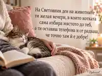 Световен ден на животните: уютна вечер с котка и книга
